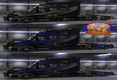 Volvo truck VNL 2018 Skin Pack Panther Carbon 1.35