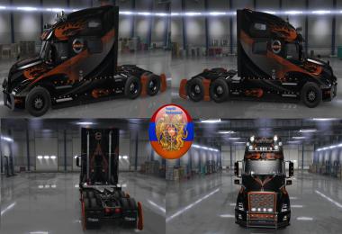 Volvo truck VNL 2018 Skin Pack Panther Carbon 1.35