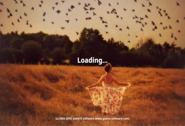 Trees light girl field barley birds female MENU BACKGROUND v1.0