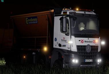 Mercedes Arocs winter service + snowfall v2.0