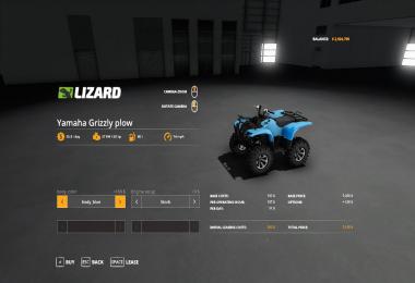 Yamaha Grizzly snow plow 1.0