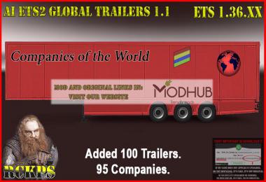 AI ETS2 Global Trailers Rckps v1.1 For 1.36.x