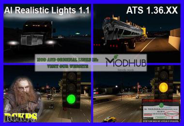 AI Realistic lights v1.1 for ATS 1.36.x