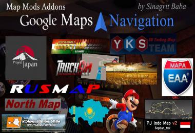 Google Maps Navigation Normal & Night Map Mods Addons v6.1