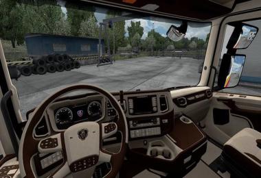 Scania S&R CMI Brown & Beige Interior v1.0