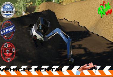 MINI EXCAVATOR BLEU BLANC v1.5