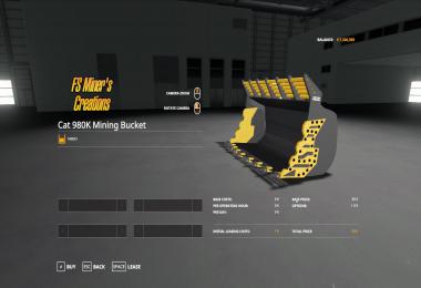 Mining Bucket For 980K Cat Loader v1.0