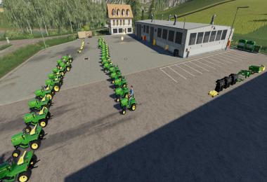 John Deere 332 Lawn Tractor with Lawn Mower and Garden v2.0