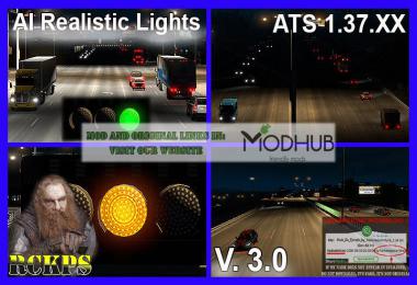 AI Realistic lights v3.0 For ATS 1.37.x