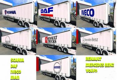 Dirty Truck Brands Skin Pack For Scs Tautliner v1.1