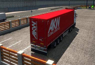 AKW Global Logistics Trailer Skin v1.0