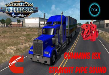 Cummins ISX Straight Pipe Sound v1.0 1.37.x