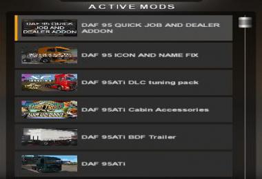 DAF 95 QUICK JOB AND DEALER ADDON 1.37