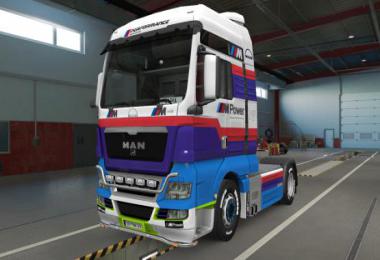 MAN TGX Euro 6 skin + MAN TGX Skin Combo BMW M Power v1.0
