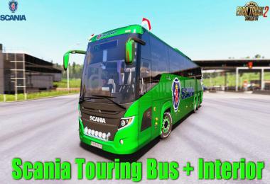 New Scania Touring Bus + Interior v1.6 1.37.x