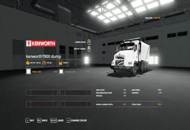 Kenworth t800 dump truck v1.0.0.2