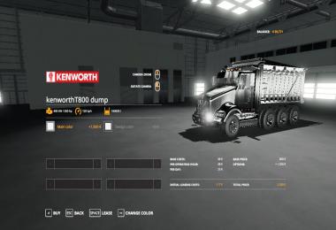 Kenworth t800 dump truck v1.0.0.2