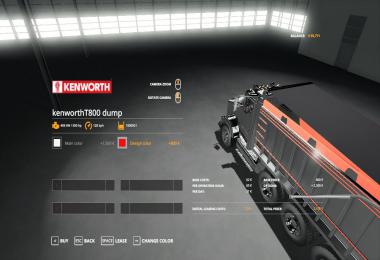 Kenworth t800 dump truck v1.0.0.2
