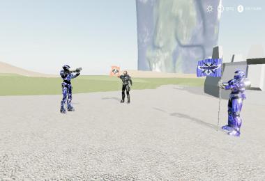 FS19 Red vs blue team flags v1.0