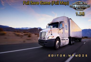 Full Save Game ATS 1.38 (Full Map) MpMods