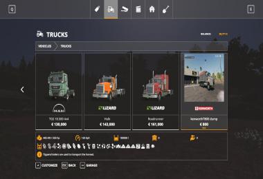 Kenworth t800 dump truck v1.0.0.2