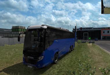 Scania Touring Bus 2020 HD Dirty and Blue skin mods 1.37.x