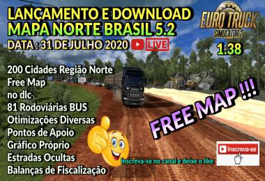 BRAZIL NORTH MAP v5.2 ETS2 1.38