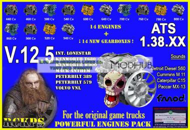 Pack Powerful engines + gearboxes v12.5 for ATS 1.38.x