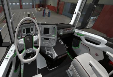 SCANIA S 2016 Interior White with Green v1.0