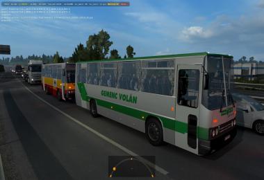 Hungarian buses Ikarus 255,260 in traffic ETS2 1.38.x