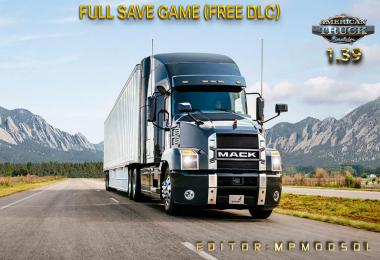 Full Save Game ATS 1.39 (Free DLC) MpModsDL