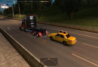 GAZ 3110 Volga Taxi with checkers in Traffic for ETS2 1.39.x