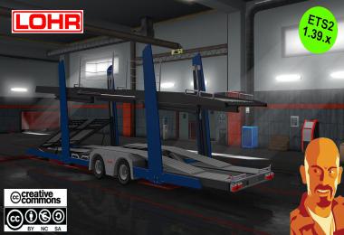LOHR CAR TRANSPORT TRAILER ETS2 1.38-1.39.x