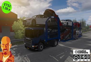 LOHR CAR TRANSPORT TRAILER ETS2 1.38-1.39.x