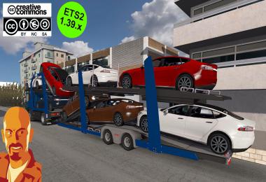 LOHR CAR TRANSPORT TRAILER ETS2 1.38-1.39.x