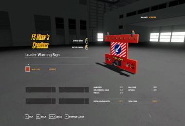 Rear Warning Sign For Wheel Loaders v1.0
