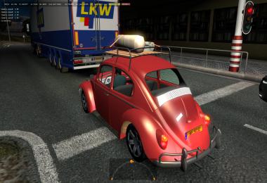 Volkswagen Beetle Fusca car in traffic ETS2 1.39.x