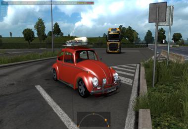 Volkswagen Beetle Fusca car in traffic ETS2 1.39.x