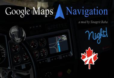 Google Maps Navigation Night Version for ProMods Canada v1.0