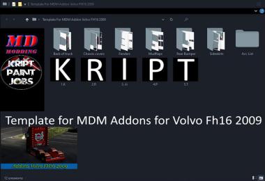 Template For MDM Addons For Volvo Fh16 2009 v1.0
