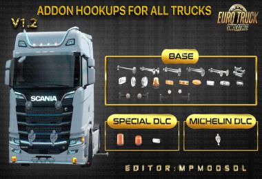 Addon Hookups For All Trucks Mod For ETS2 Single-Multiplayer v1.2