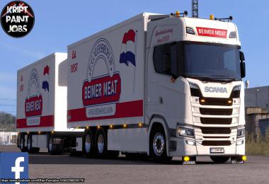 BEIMER MEAT Skin For Scania S v1.0