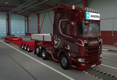 BIG LIGHTBOX SCANIA R AND S 2016 MAERSK WHITE 1.39