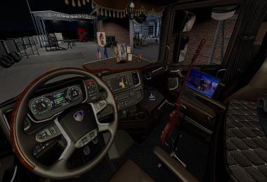Brown Interior for Scania  S/R 2016 v0.9