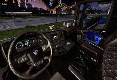 Brown Interior Scania  S/R 2016 Pack v1.0