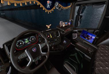 Brown Interior Scania  S/R 2016 Pack v1.0