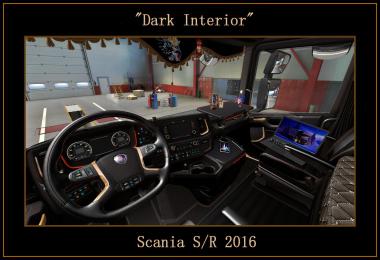 Dark Interior for Scania S/R 2016 v1.1