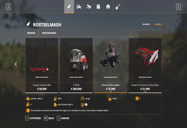 Rostselmash New Holland Round Cotton Bale v1.0.0.0