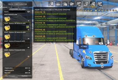 Kenworth W900 625HP Engine For All Trucks v1.3