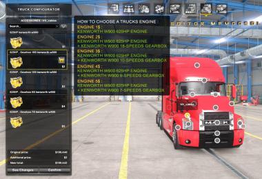 Kenworth W900 625HP Engine For All Trucks v1.3